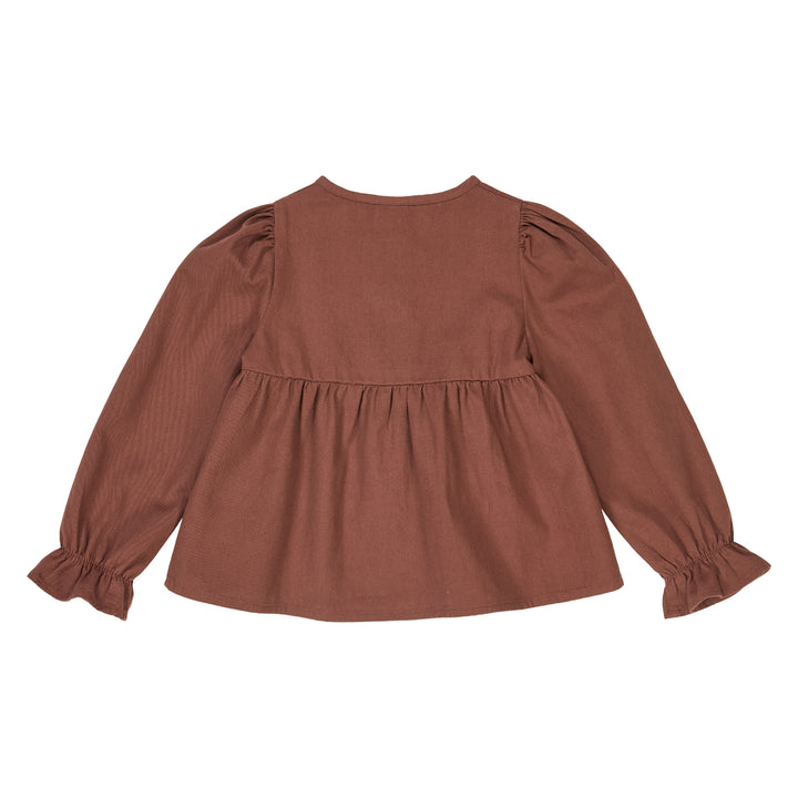 müsli TWILL frill shirt L_S Tee Root 019122804
