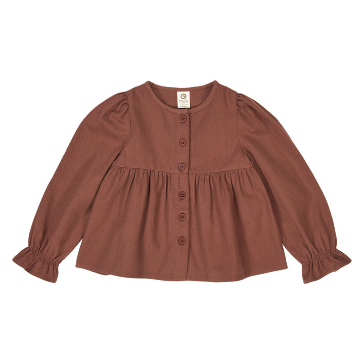 müsli TWILL frill shirt L_S Tee Root 019122804