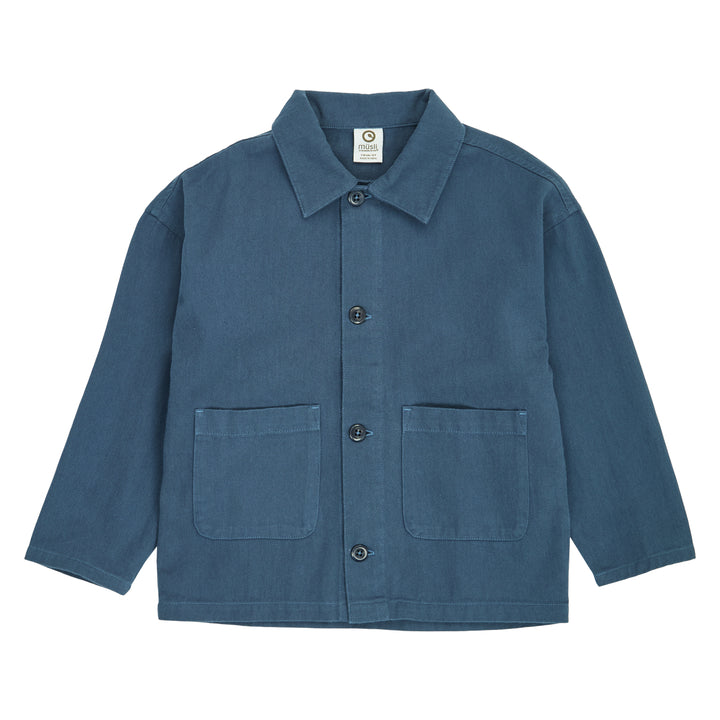 müsli TWILL jacket L_S Tee Navy 019403101