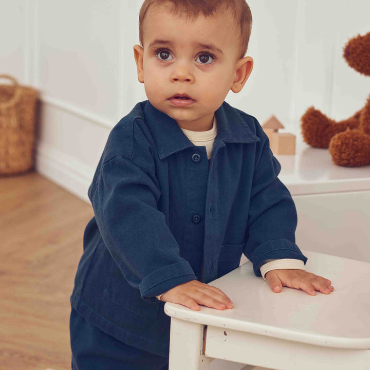 müsli TWILL jacket L_S Tee Navy 019403101