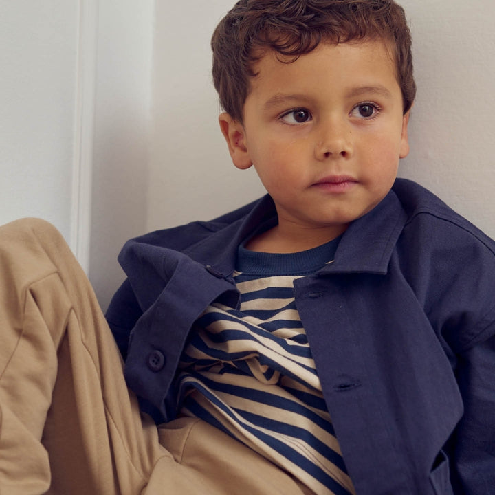 müsli TWILL jacket L_S Tee Night blue 019402301