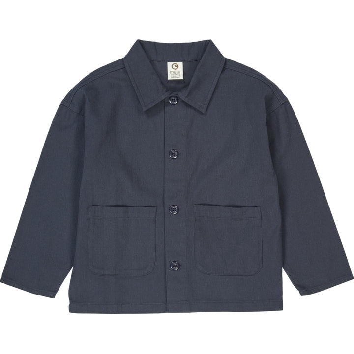 müsli TWILL jacket L_S Tee Night blue 019402301