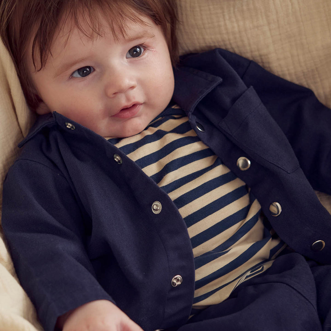 müsli TWILL shirt L_S Tee Night blue 019402301