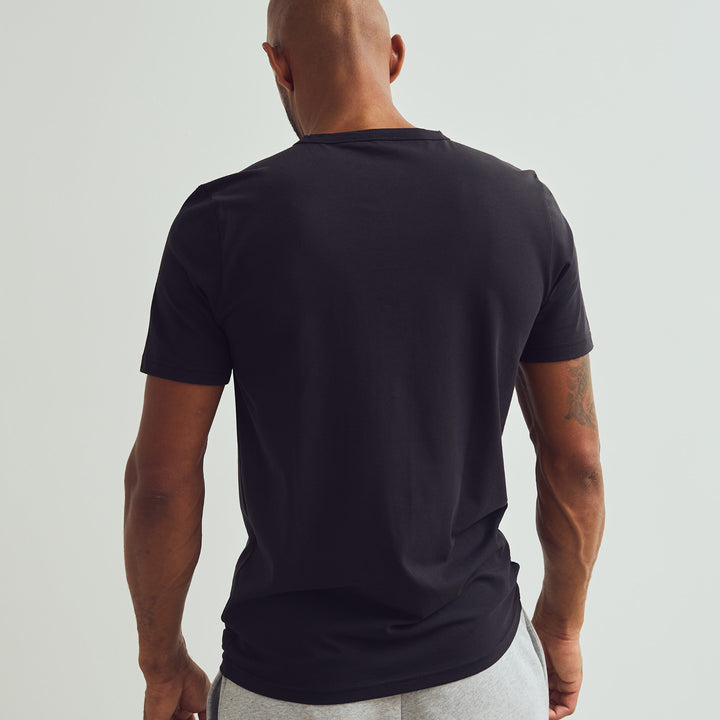 Conservandum V-neck T-shirt S_S Tee Black 019400706