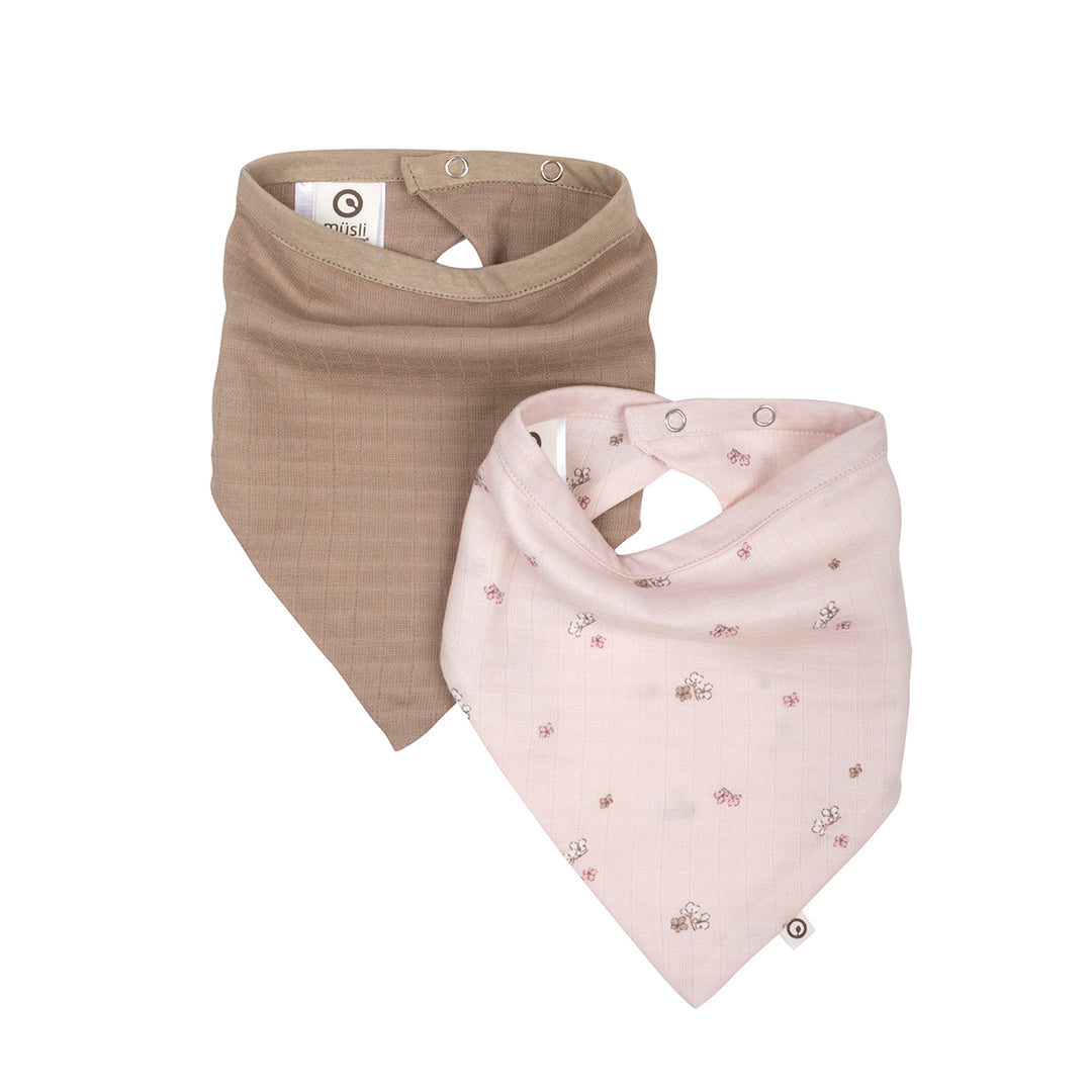müsli VIOLA muslin bib 2-pack Bibs Nightingale/ Balsam cream/ Oat 690000366