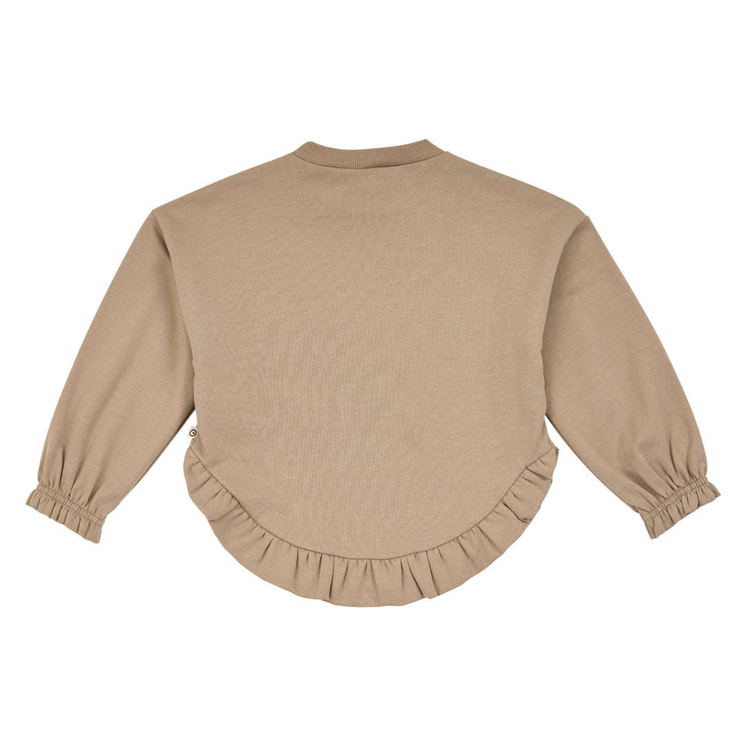 müsli Velora Frill Sweatshirt L_S Tee Walnut 017080802