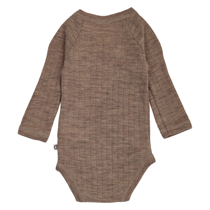 müsli WOOLLY RIB body with cross closure Bodystockings Walnut melange 821000012