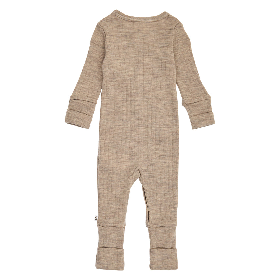 müsli WOOLLY RIB bodysuit with feet Bodystockings Balsam melange 821000011