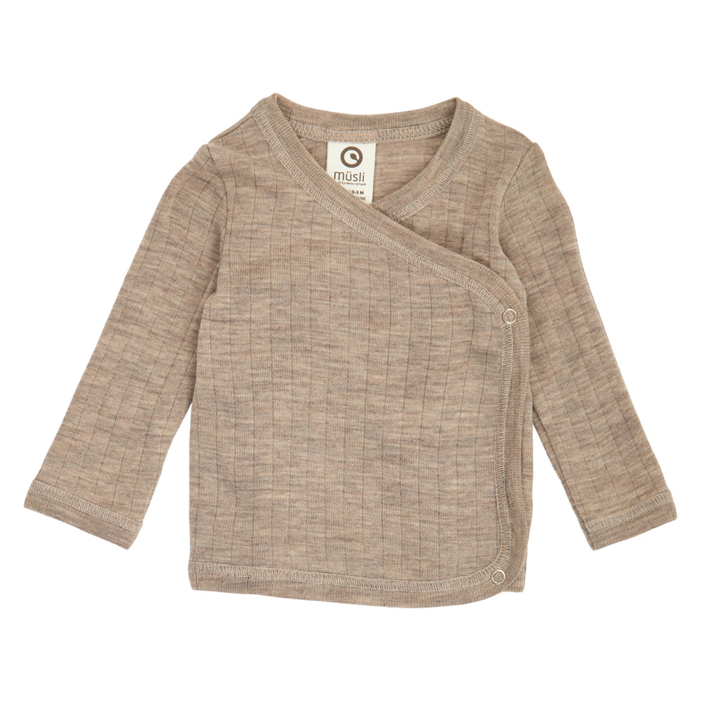 müsli WOOLLY RIB cardigan L_S Tee Balsam melange 821000011