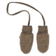 müsli WOOLLY mittens in merino wool fleece Headwear Walnut melange 821000012