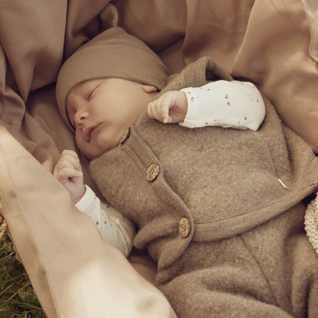 müsli WOOLLY pants in merino wool fleece Pants Balsam melange 821000011