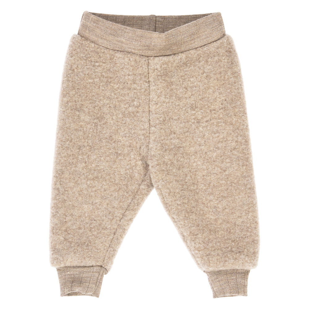 müsli WOOLLY pants in merino wool fleece Pants Balsam melange 821000011
