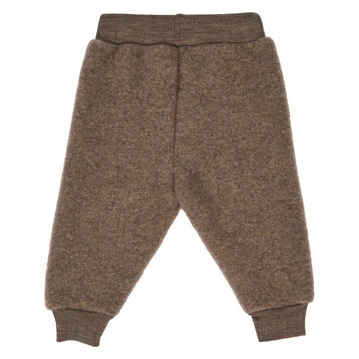 müsli WOOLLY pants in merino wool fleece Pants Walnut melange 821000012