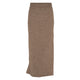 Conservandum WOOL RIB slit skirt Skirts Walnut melange 821000012