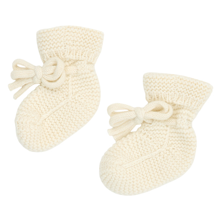müsli WOOL knit booties Wool Oat 013040401