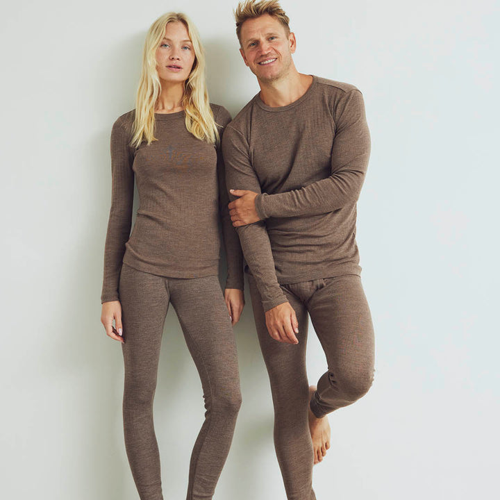 Conservandum WOOL leggings Leggings Walnut melange 821000012