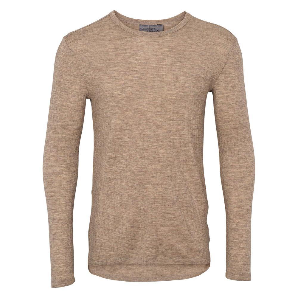 Conservandum WOOL long sleeve top L_S Tee Balsam melange 821000011