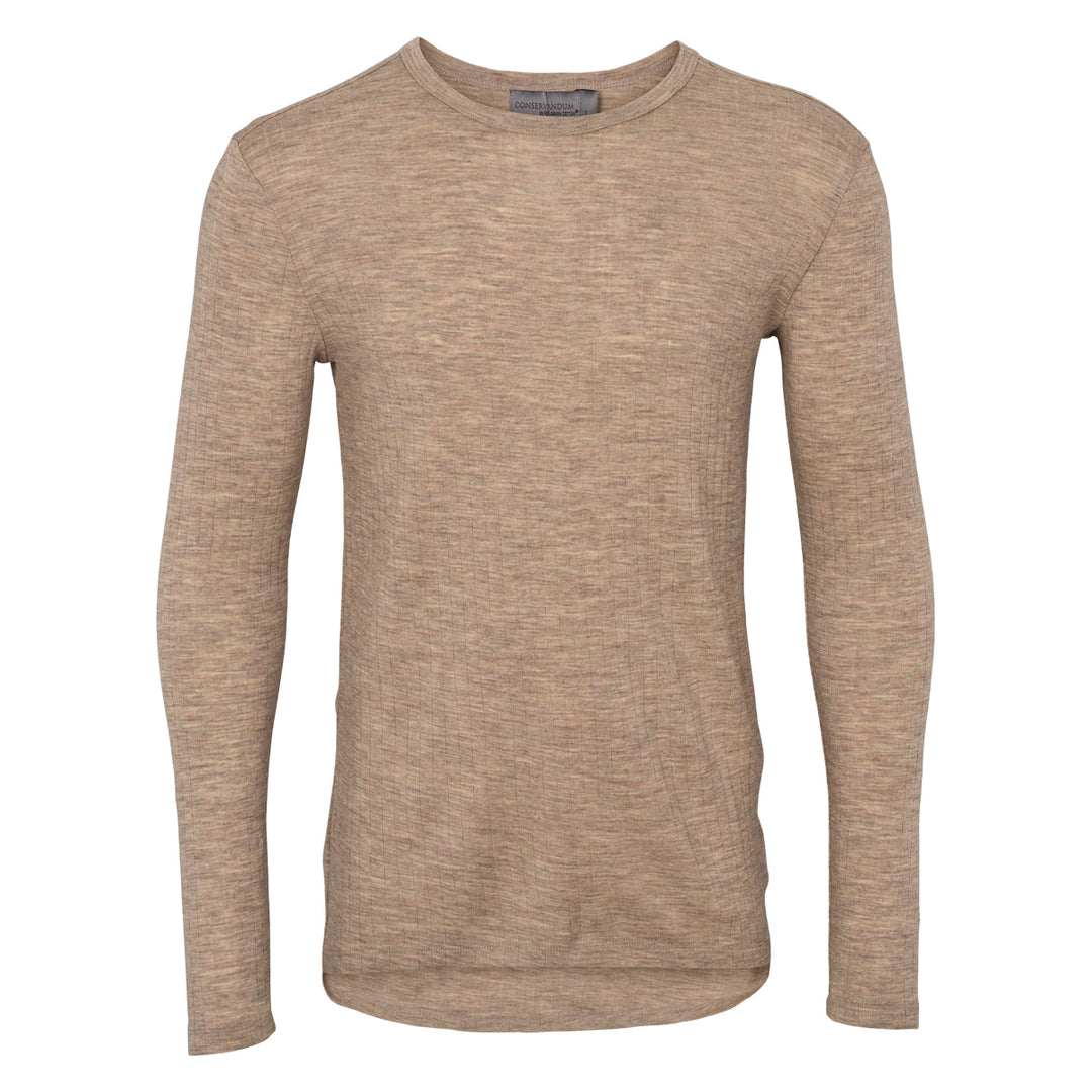 Conservandum WOOL long sleeve top L_S Tee Balsam melange 821000011