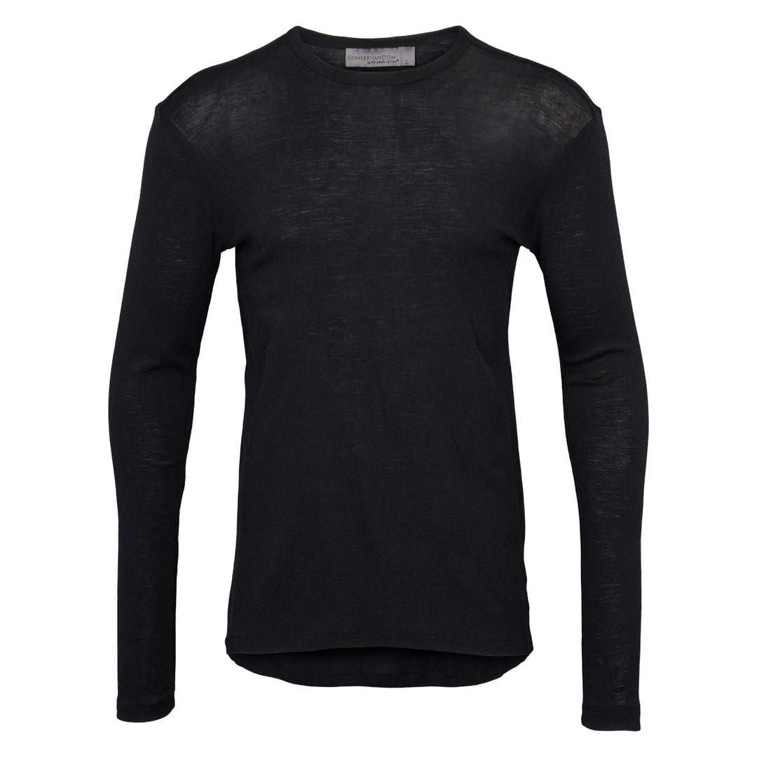 Conservandum WOOL long sleeve top L_S Tee Black 019400706