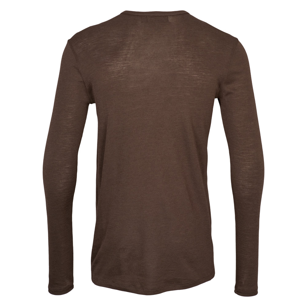 Conservandum WOOL long sleeve top L_S Tee Brown 422017200