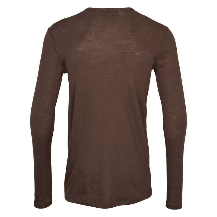 Conservandum WOOL long sleeve top L_S Tee Brown 422017200