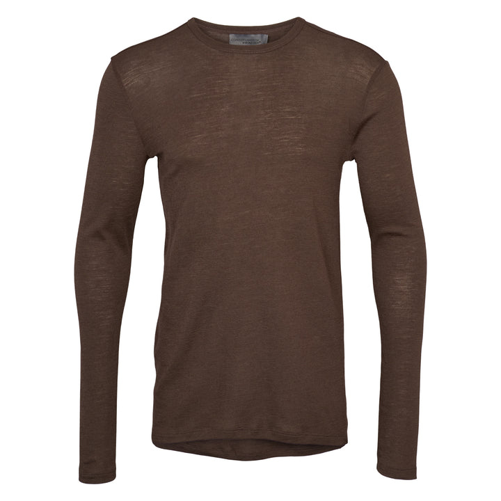 Conservandum WOOL long sleeve top L_S Tee Brown 422017200