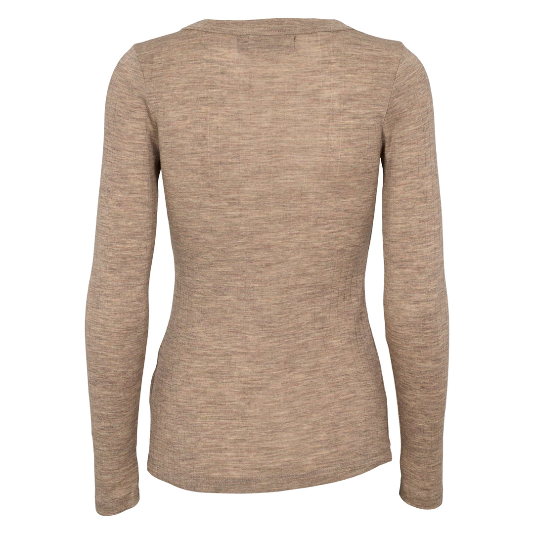 Conservandum WOOL longsleeve top L_S Tee Balsam melange 821000011