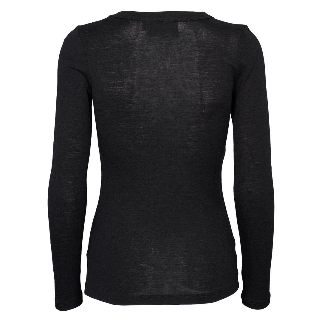 Conservandum WOOL longsleeve top L_S Tee Black 019400706