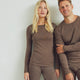 Conservandum WOOL longsleeve top L_S Tee Walnut melange 821000012