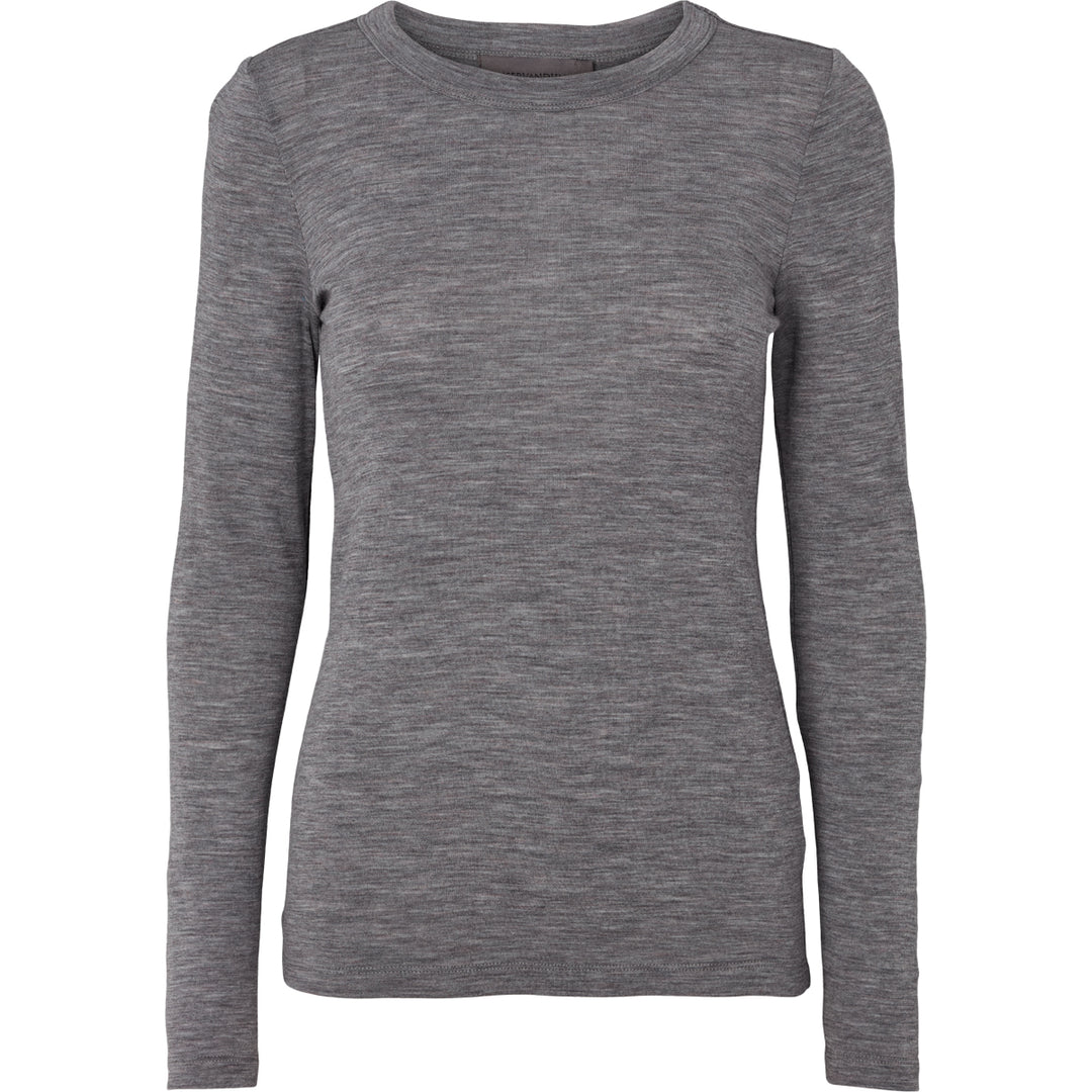 Conservandum WOOL longsleeved top L_S Tee Dark grey melange 792000700