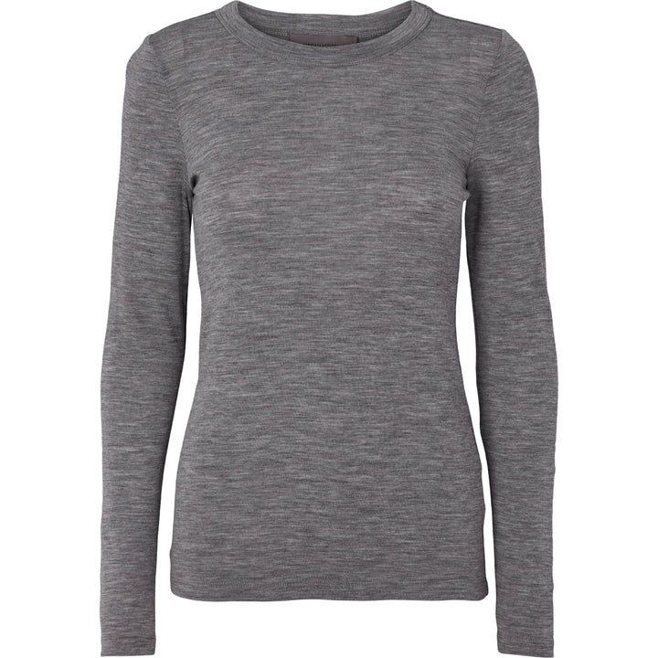 Conservandum WOOL longsleeved top L_S Tee Dark grey melange 792000700