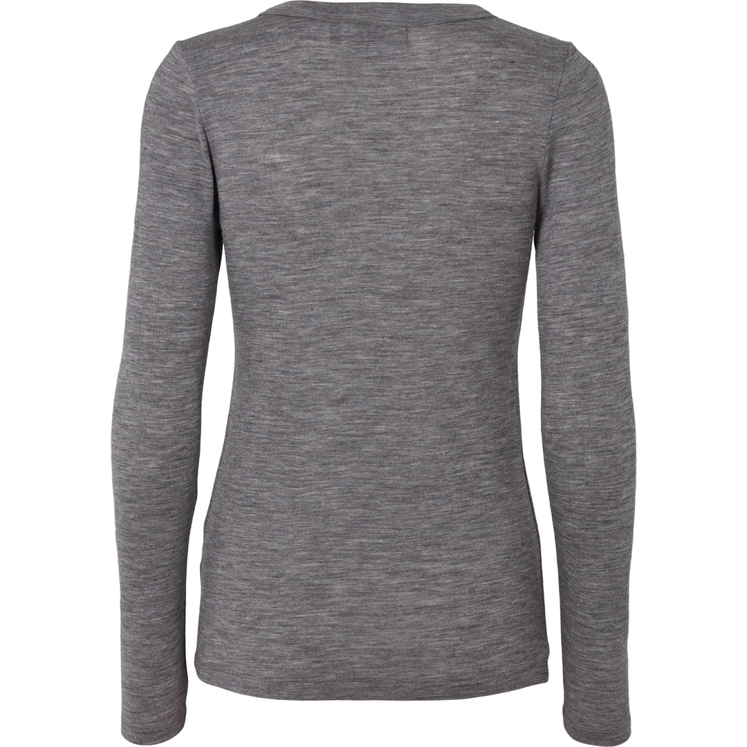 Conservandum WOOL longsleeved top L_S Tee Dark grey melange 792000700