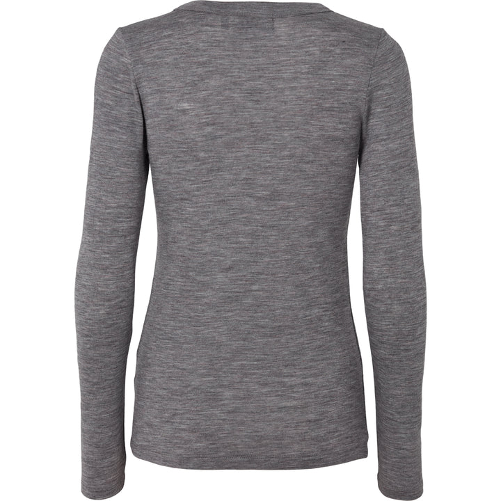 Conservandum WOOL longsleeved top L_S Tee Dark grey melange 792000700