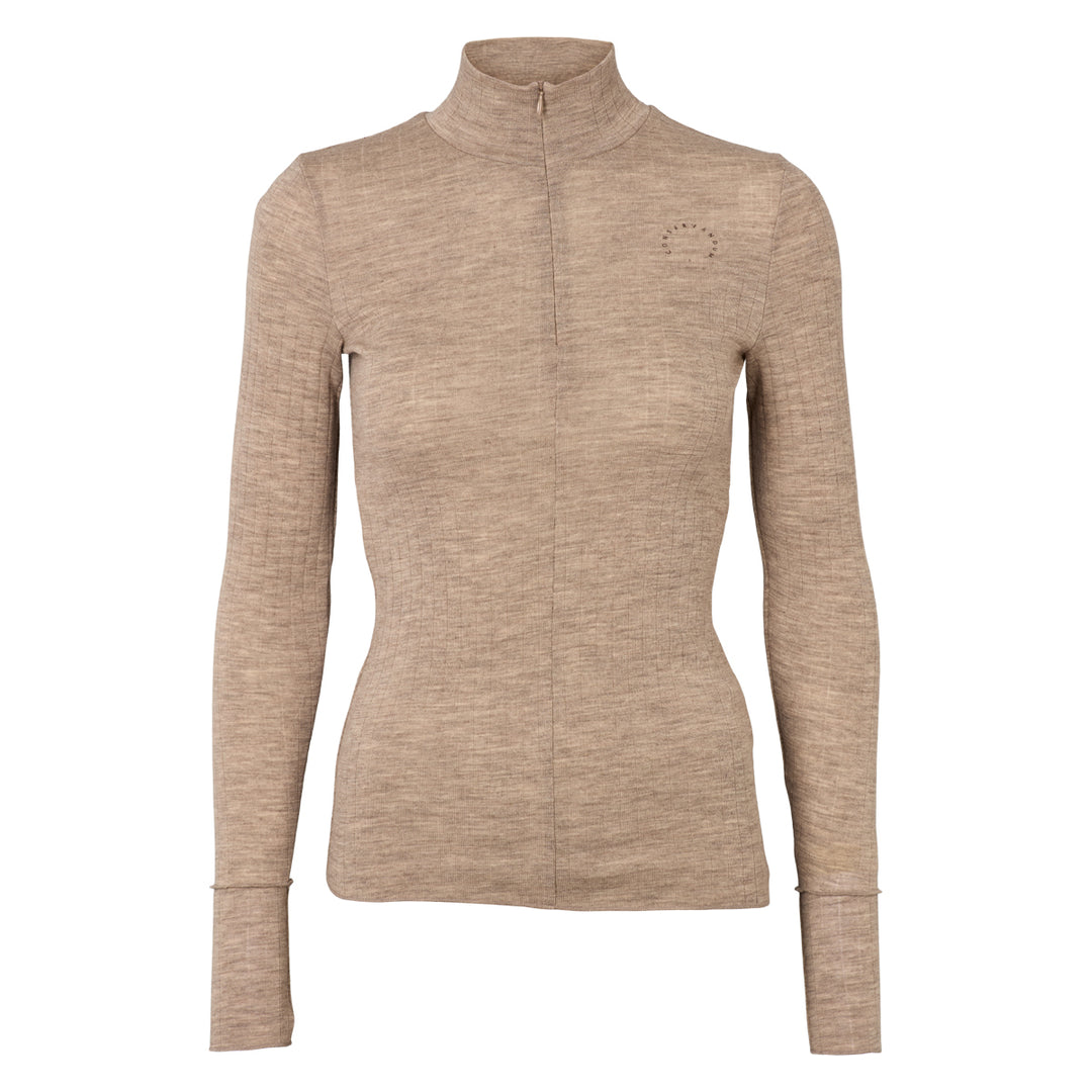 Conservandum WOOL zip collar blouse S_S Tee Balsam melange 821000011