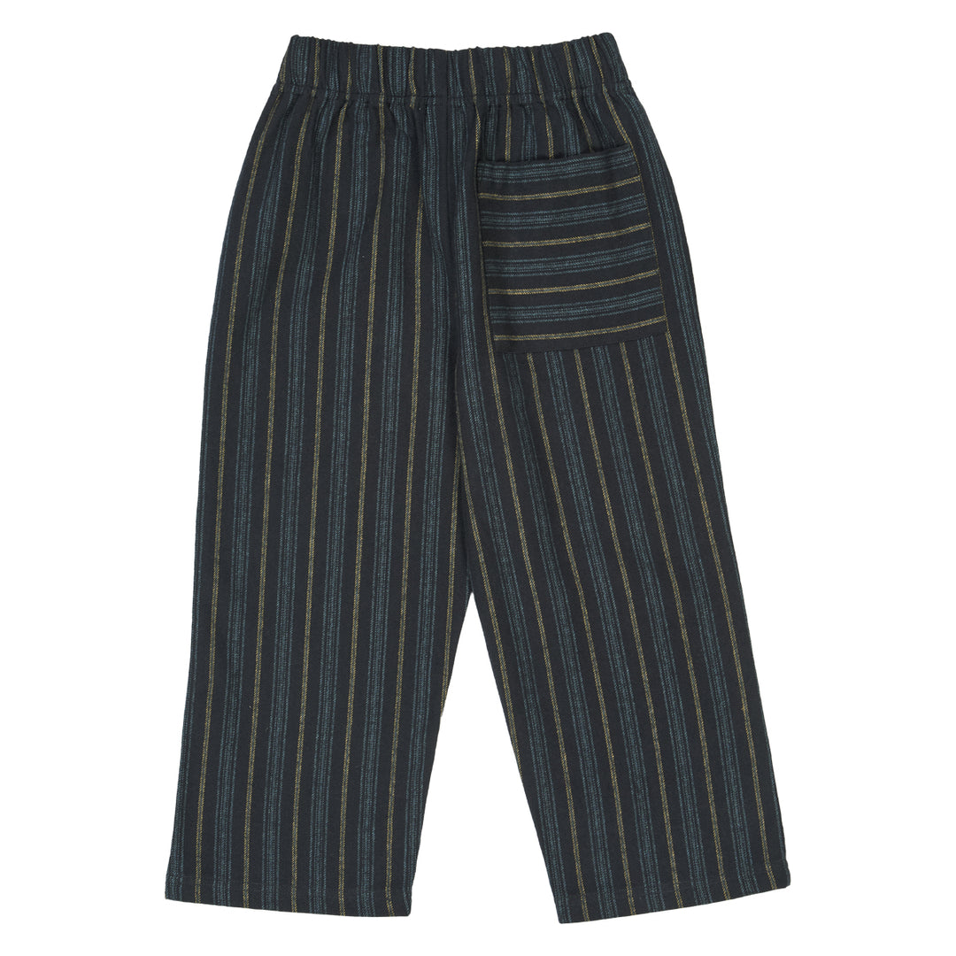 müsli WOVEN STRIPE pants Pants Night blue/ Moss/ Stormy blue 690000268