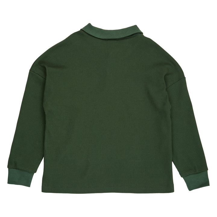 müsli Waffle L/S Polo L_S Tee Forest green 019591801