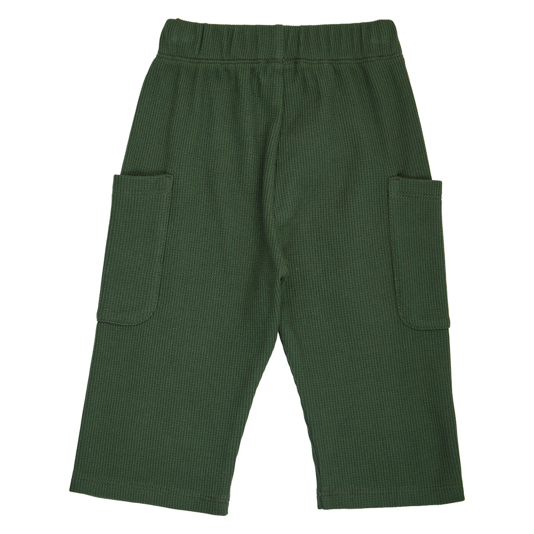 müsli Waffle Pocket Pants Baby Pants Forest green 019591801