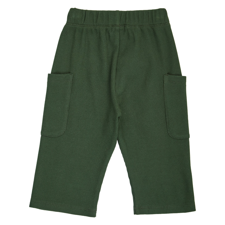 müsli Waffle Pocket Pants Baby Pants Forest green 019591801