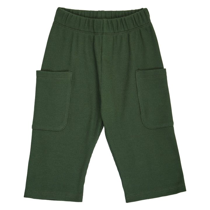 müsli Waffle Pocket Pants Baby Pants Forest green 019591801
