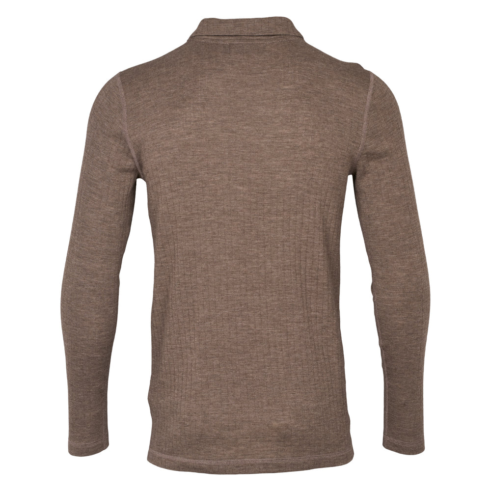 Conservandum Wool collar sweater S_S Tee Walnut melange 821000012
