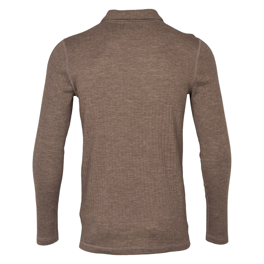 Conservandum Wool collar sweater S_S Tee Walnut melange 821000012
