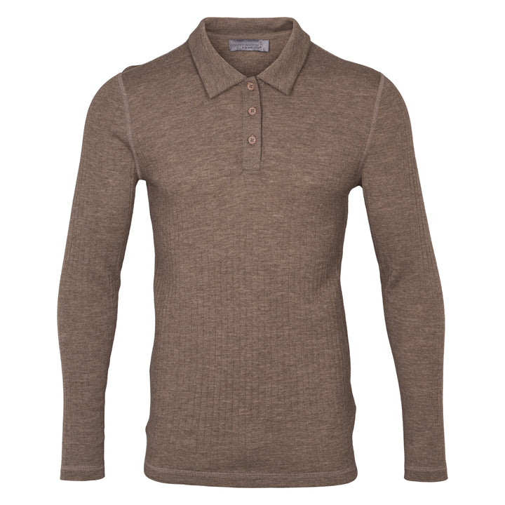 Conservandum Wool collar sweater S_S Tee Walnut melange 821000012