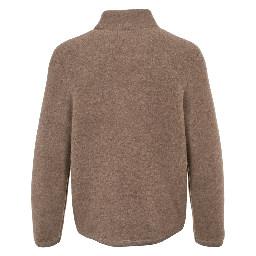 Conservandum Wool fleece pullover Sweatshirt Walnut melange 821000012