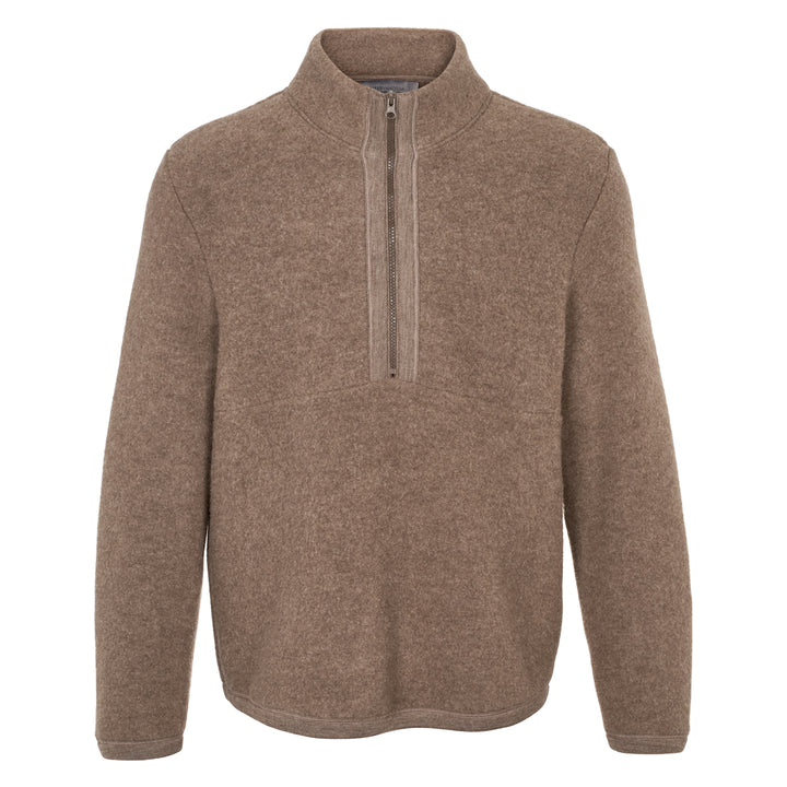 Conservandum Wool fleece pullover Sweatshirt Walnut melange 821000012