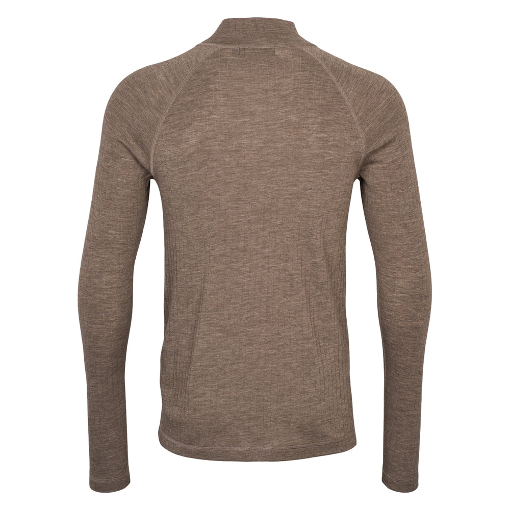 Conservandum Wool zip sweater S_S Tee Walnut melange 821000012