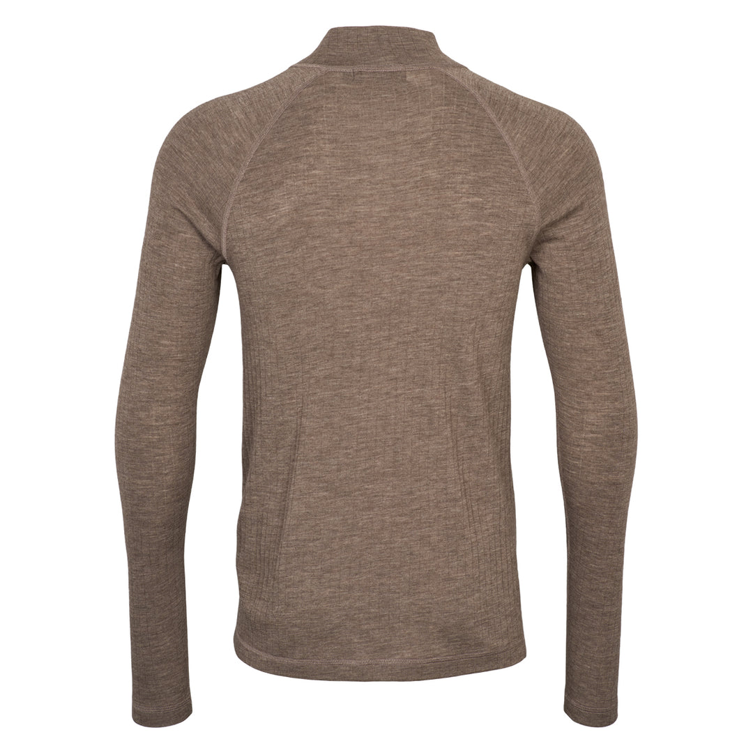 Conservandum Wool zip sweater S_S Tee Walnut melange 821000012