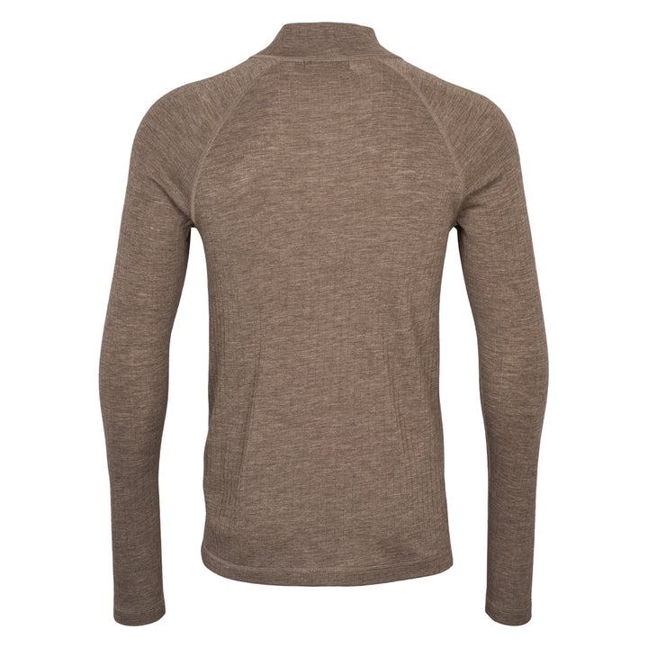 Conservandum Wool zip sweater S_S Tee Walnut melange 821000012