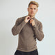 Conservandum Wool zip sweater S_S Tee Walnut melange 821000012