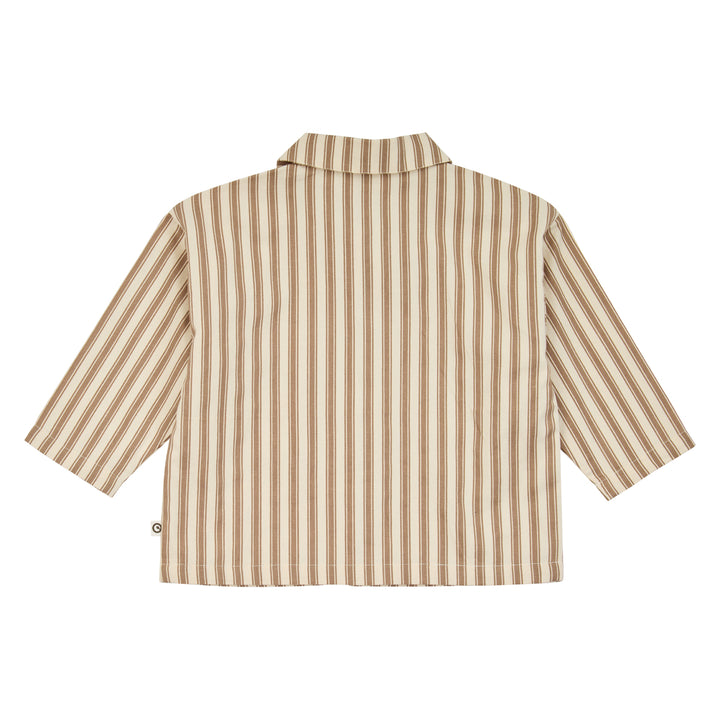 müsli Woven Stripe L/S Shirt Baby L_S Tee Oak/ Walnut 690000338