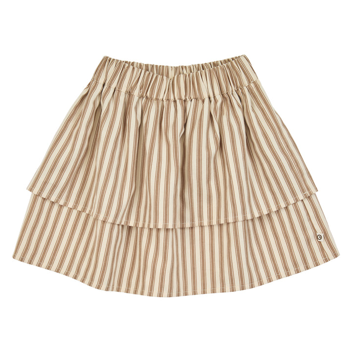 müsli Woven Stripe Skirt Skirts Oak/ Walnut 690000338